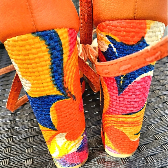 River Island Vintage Retro Platform Sandals - Picture 7 of 8